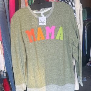 The Spark Green MAMA Sweatshirt for Kids